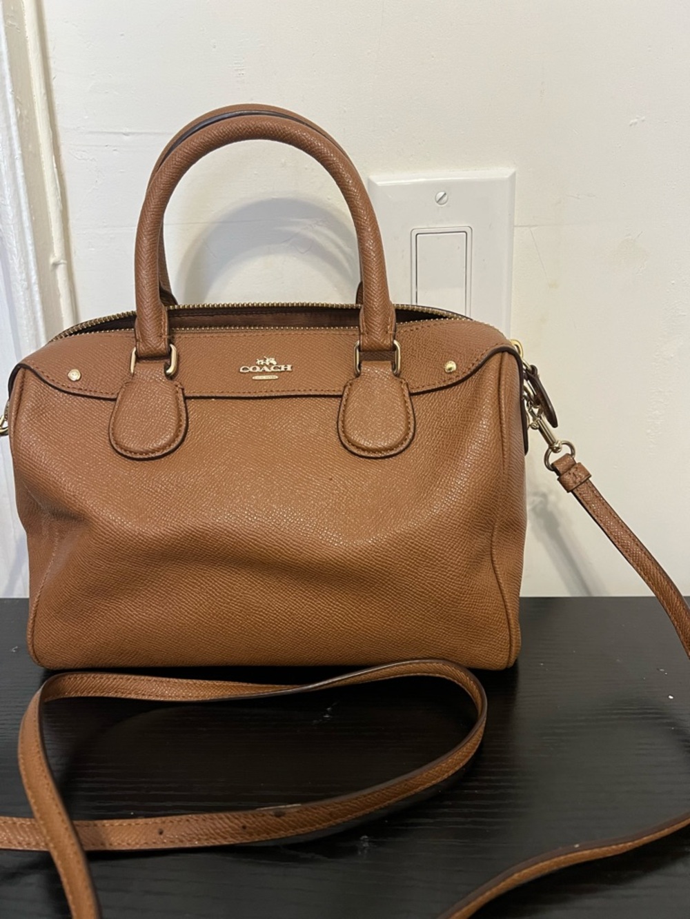 Gorgeous Coach Brown Leather Satchel with Removable Strap